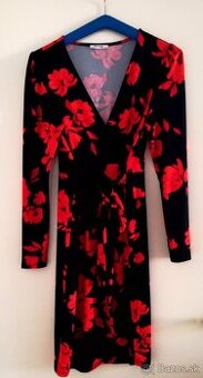 ORSAY červeno-čierne dámske kvetované šaty (NOVÉ)