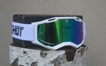 Okuliare SHOT biele zr.sklo modré