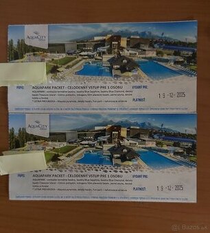 AquaCity Poprad - 2x celodenný vstup