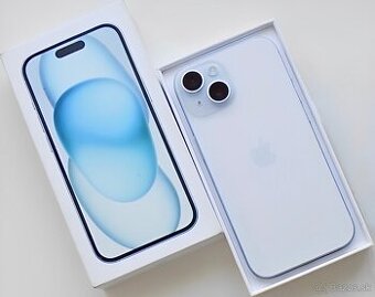 iPhone 15 Blue BATERIE 100% TOP