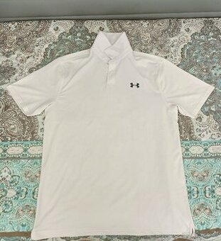 biele tričko / polo Under Armour