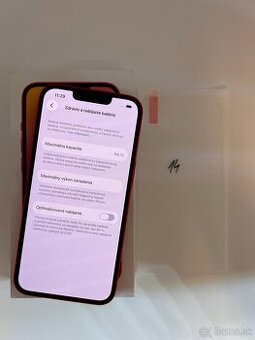 IPHONE 14 RED 128GB ZÁRUKA - STAV AKO NOVÝ