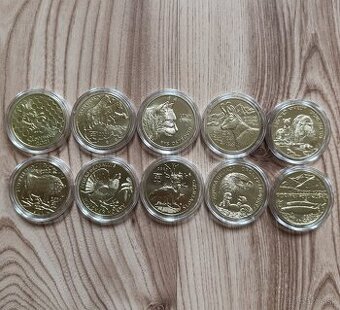 5 euro Slovensko Fauna a Flóra kompletná zbierka 10 ks