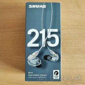 Shure SE215 in-ear slúchadlá