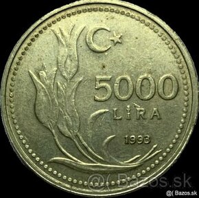Predám 5000 Lír 1993 Turecko - 1