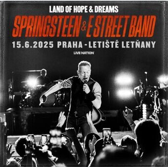 Predám 4 lístky - Bruce Springsteen - Praha