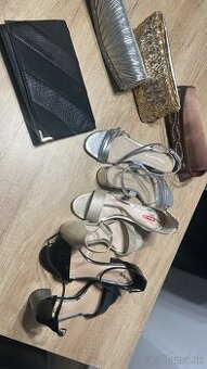 Spoločenské sandálky + večerná kabelka