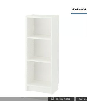 2ks IKEA Billy knižnica biela 40x28x106 cm