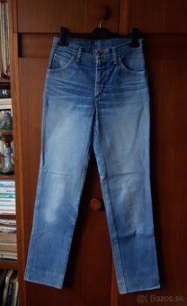 Dámske bledomodré retro džínsy