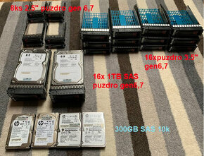 1TB 3.5" SAS disky, ramceky SFF,LFF - 1