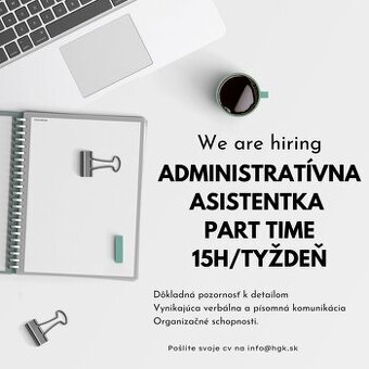 Part‐time administratívna asistentka pre kaderníctvo