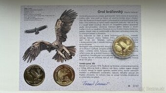 Orol Kráľovský 5€ minca + aut.karta