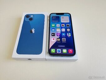 APPLE IPHONE 13 128GB BLUE ,BATERKA 100%