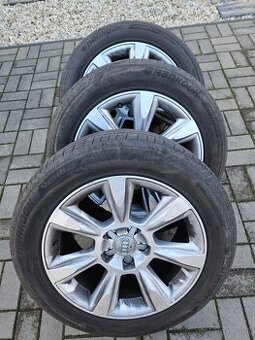 Predám alu disky Audi R17 letné pneu 225/55R17