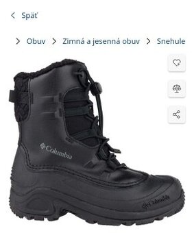 Zimná obuv detská veľkosť 37