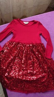 Nádherné flitrované červené šaty HM