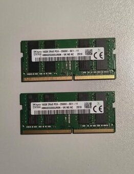 Dve 16 GB RAM DDR4 2666 MT/s