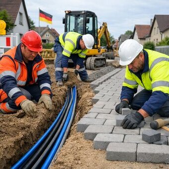 Partia optika – ťahanie káblov a prípojky