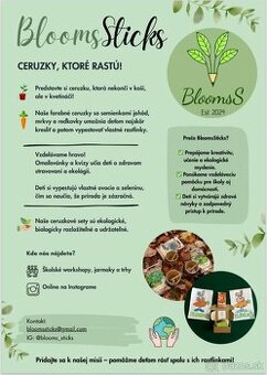 Zasaditeľné ceruzky BloomSticks