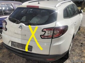 Renault Megane III 1.6 2010 DVERE, MOTOR K4MR8, Zadný NÁRAZ