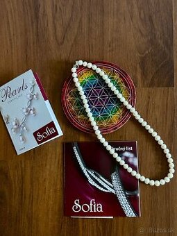 PERLOVÝ NÁHRDELNÍK dĺžka 45 cm, Ag