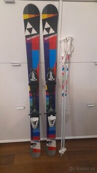 Detské lyže 120, lyžiarky 24,5, palice