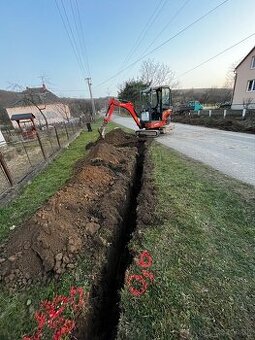 Zemné a výkopové práce, Minibager, nákladná doprava bager