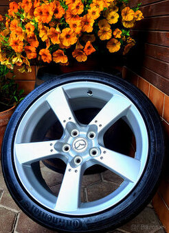 alu R18 5x114,3 orig. Mazda, letné pneu 225/40