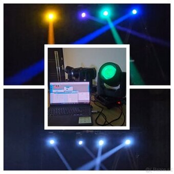 Rotačné hlavy 200W Beam, fokusácia, prizmy