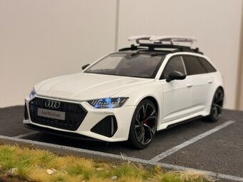 1:18 AUDI RS6 Avant - White - LED - Alloy Car Model
