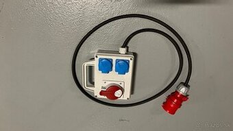 Rozbočnica 400V, 1x 400V/16A+2 x zasuvka 230V