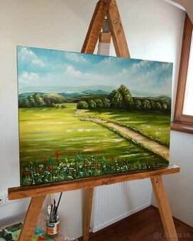 Krajina – olejový obraz 50×70 cm 🌸