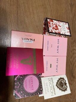 Vzorky kvalitnych parfemov Gucci, Prada, D&G...