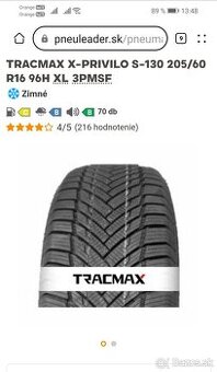 Zimné pneumatiky TRACMAX X-PRIVILO S-130