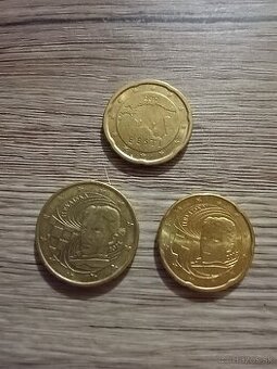 20 a 50 centové euro mince