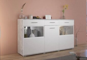 KOMODA 154 biela/betón