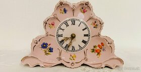 Zn.růžový porcelán - hodiny, hrníčky