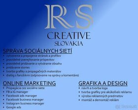 Správa sociálnych sietí, online marketing, grafika a design