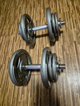 Jednoručky Insportline 2x17 kg liatinove-Kov