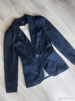 Elegantné čierne sako H&M XS