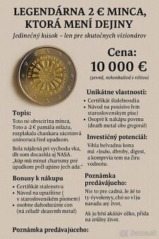 JEDINÁ 2€ MINCA ZMENILA SVOJ OBRÁZOK NA WIKIPÉDII