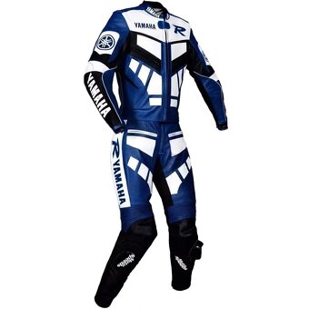 Moto Kožená Kombinéza Yamaha Blue