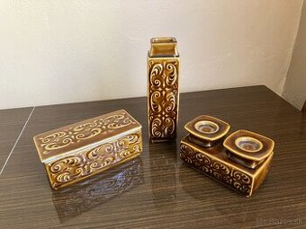 Hnedá keramika set, z r.1970