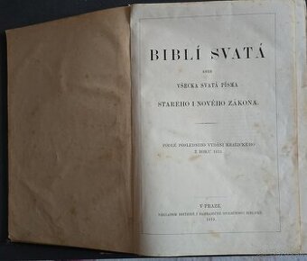 Stará Biblia – Praha 1913 (kralická tradícia)
