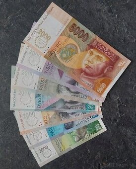 Kompletná sada bankoviek SR - Bimilénium 2000