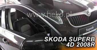 Deflektory - Protiprievanové plexi Škoda Superb II 2008 - 20