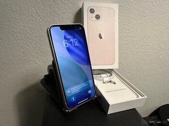 ako NOVÝ iPhone 13 Mini 128Gb Pink 100% Zdravie Batérie