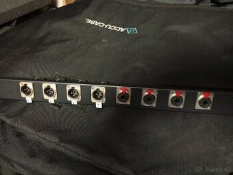 Lišta do racku s komponentmi.