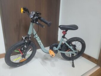 BTWIN Detský bicykel s odrážadlom 2v1 14 palcový