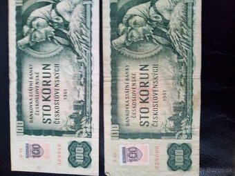 Predám kolkované československé bankovky